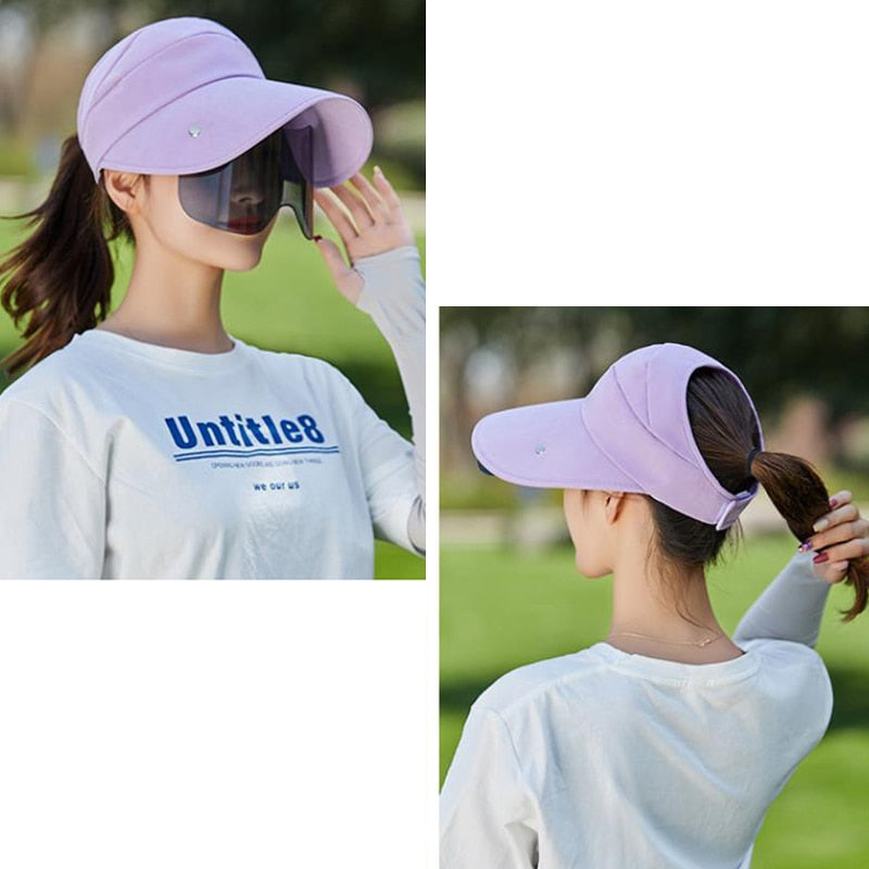 Women's Retractable UV Protection Sun Visor Summer Hat